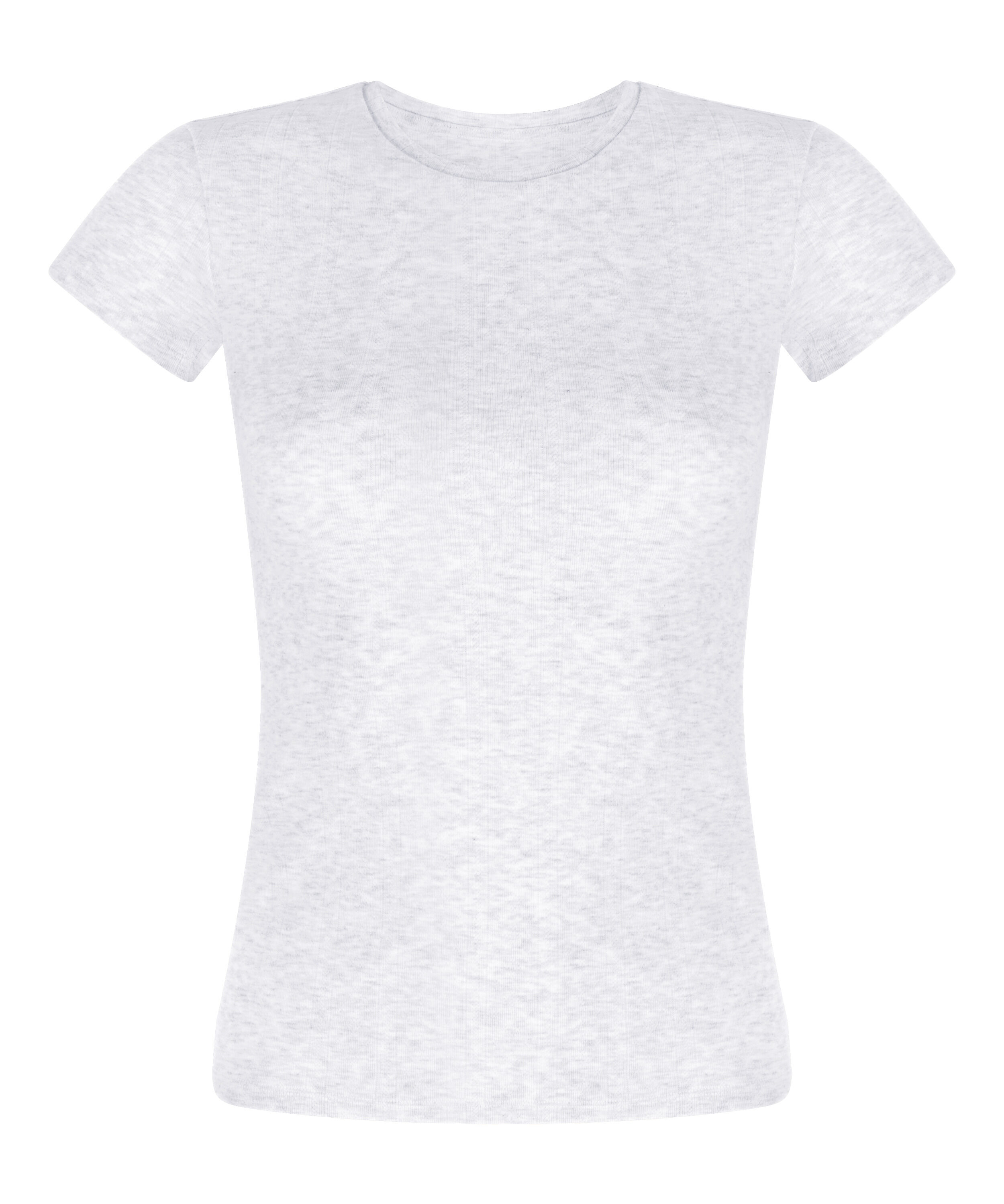 Pointelle Top, Grijs