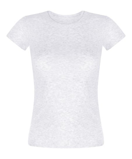 Pointelle Top, Grijs