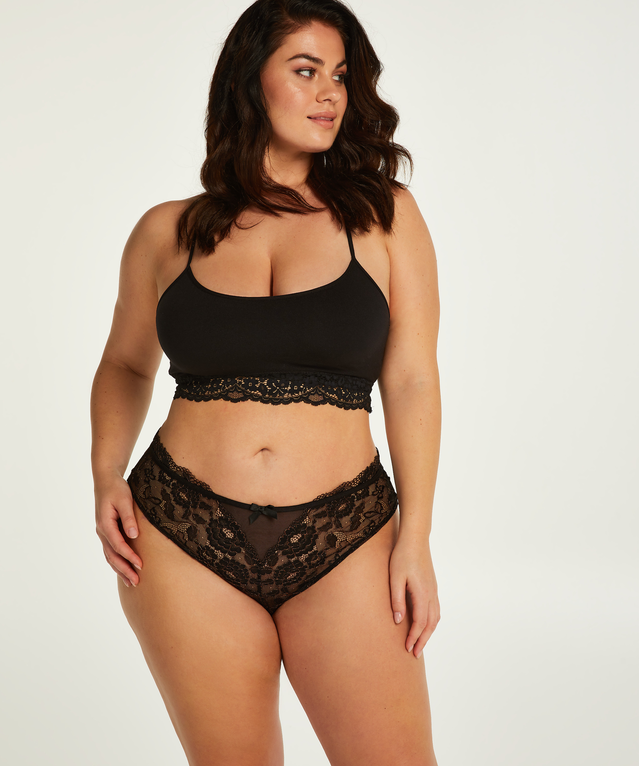 Hoge Brazilian Chloe Curvy, Zwart, main
