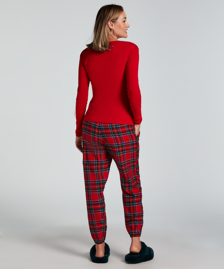 Pyjamabroek Flannel, Rood