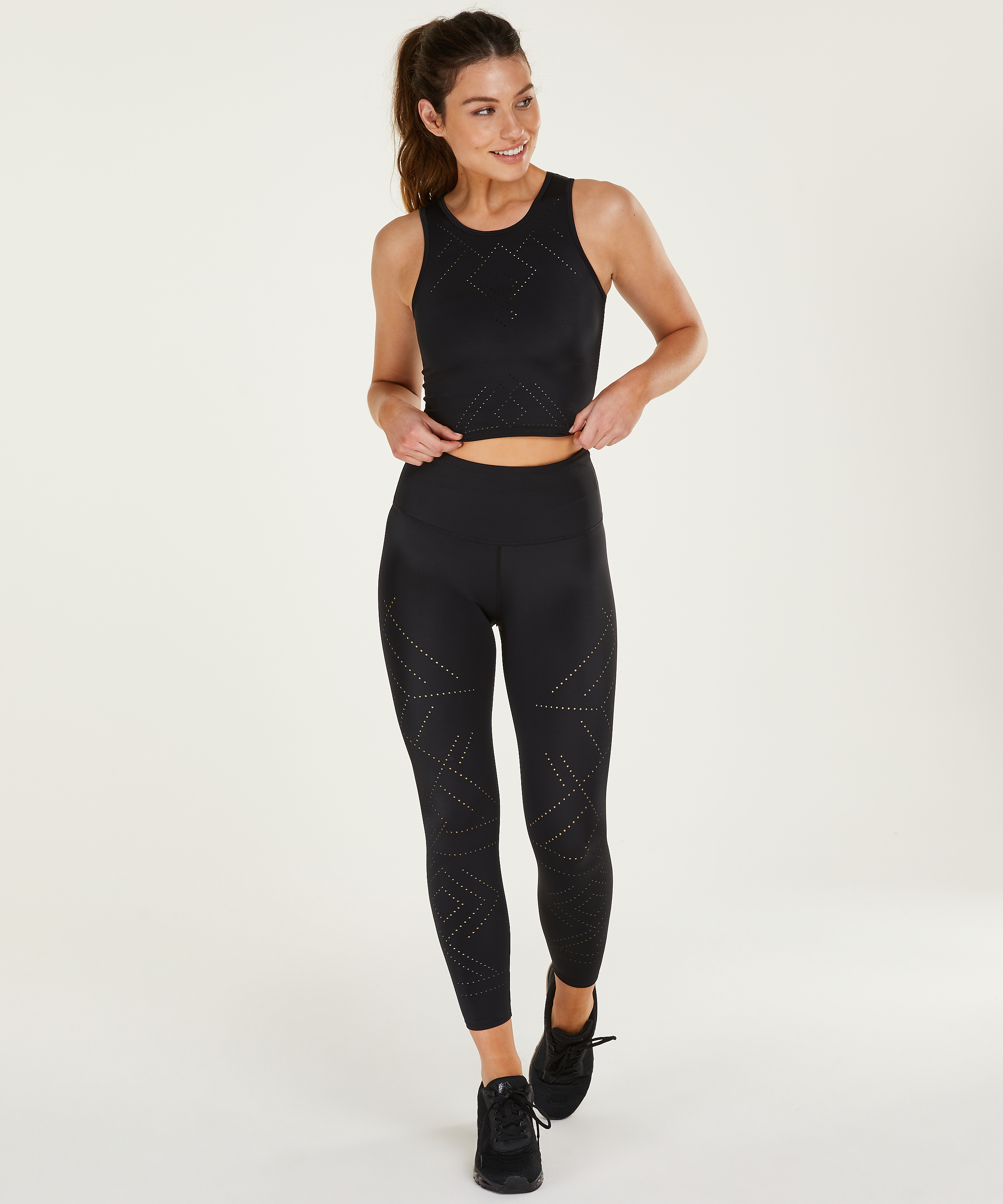 Legging de sport HKMX court Naira taille haute, Noir, main