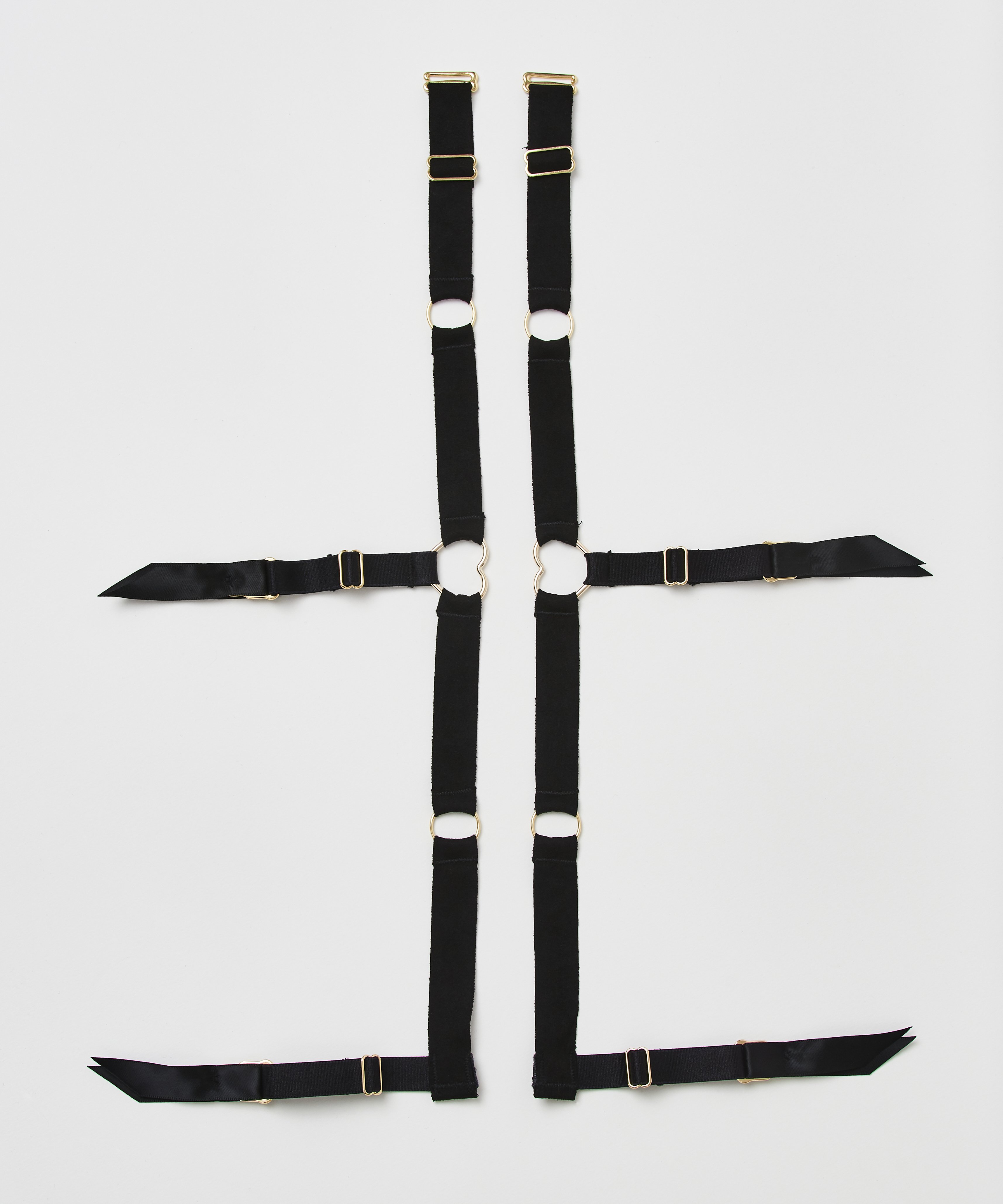 Jarretelles Private, Noir, main