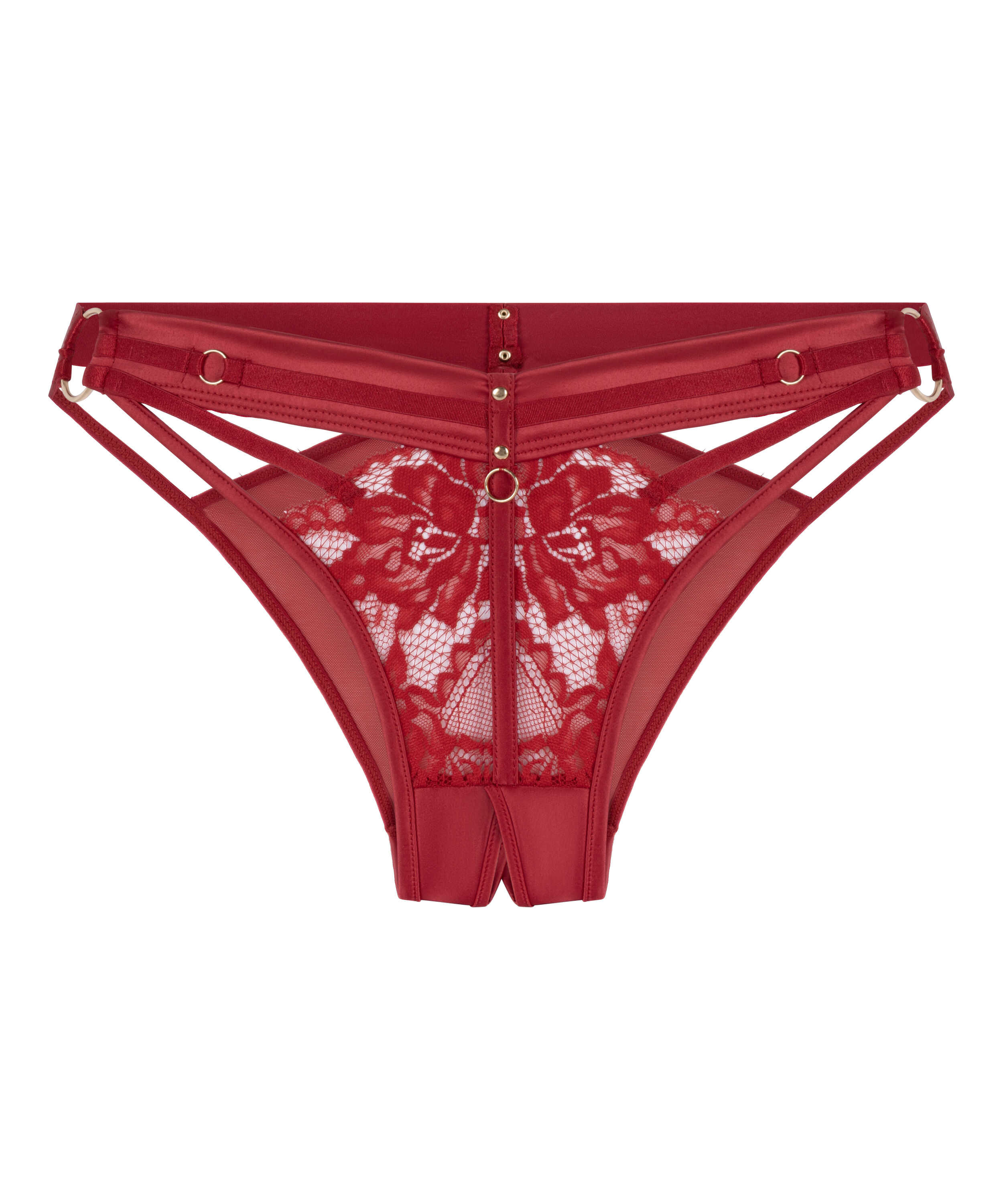Brazilian met open kruis Emmeline, Rood