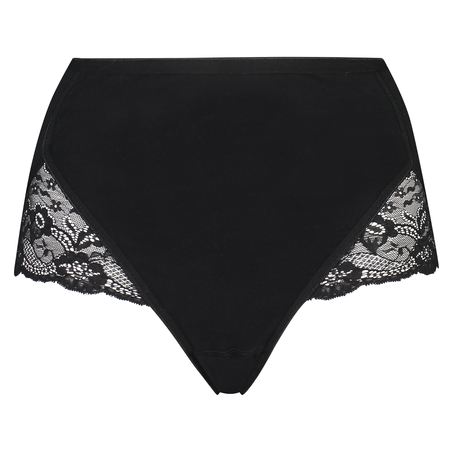 Superslip Lace Maxi katoen, Zwart