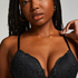 Soutien-gorge &agrave; armatures pr&eacute;form&eacute; push-up Marine, Noir