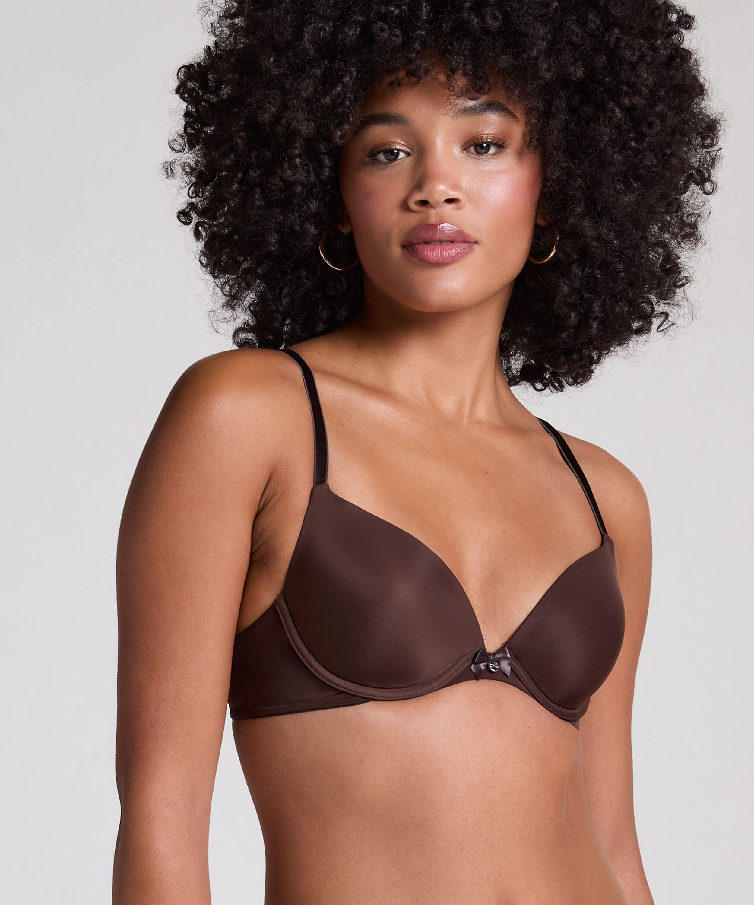 Soutien-gorge &agrave; armatures pr&eacute;form&eacute; Plunge, Brun