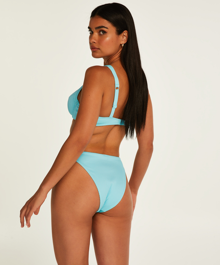 Niet-voorgevormde beugel bikinitop Texture, Zwart