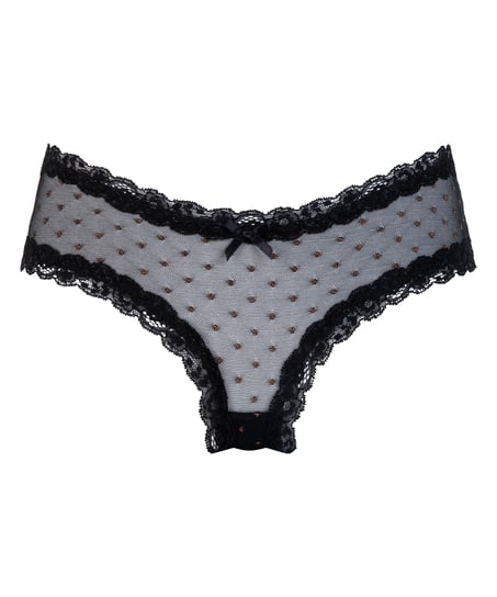 Slip br&eacute;silien V-shape mesh, Noir