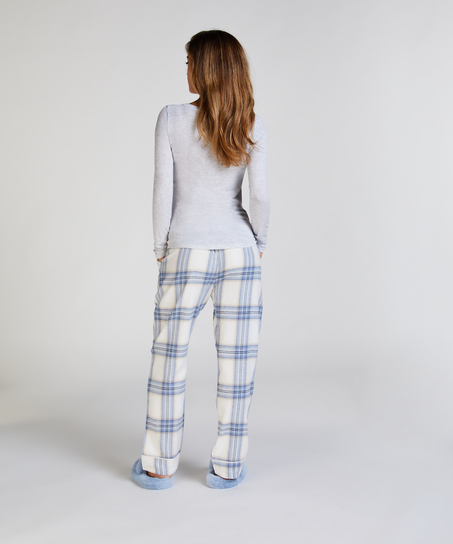 Tall Pyjamabroek Flanel, Blauw