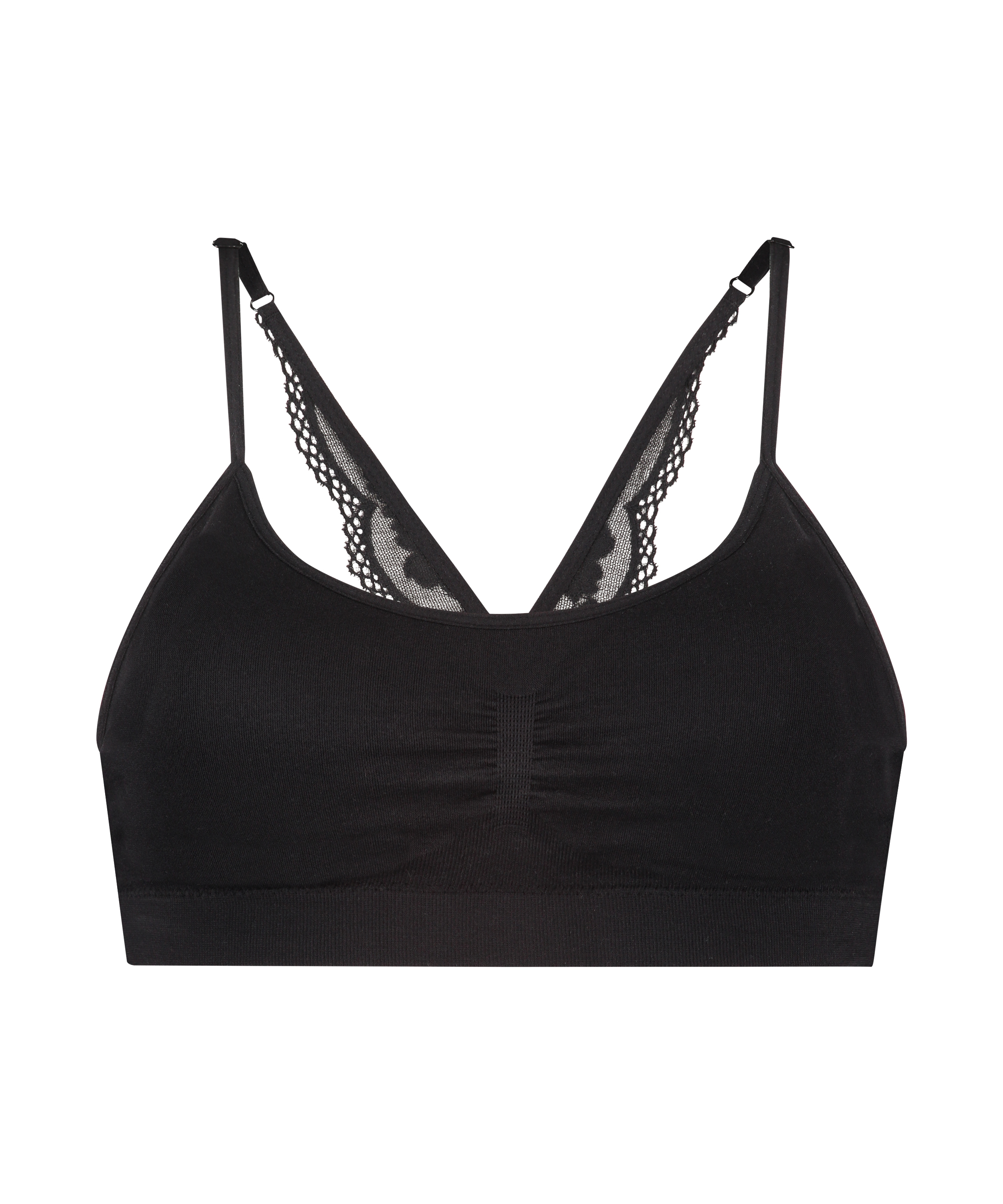 Brassière sans coutures Marine, Noir, main