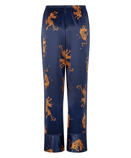 Pantalon Satin, Bleu