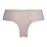 Slip br&eacute;silien V-shape Floral Mesh, Rose