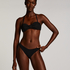 Bandeau bikinitop Crinkle, Zwart