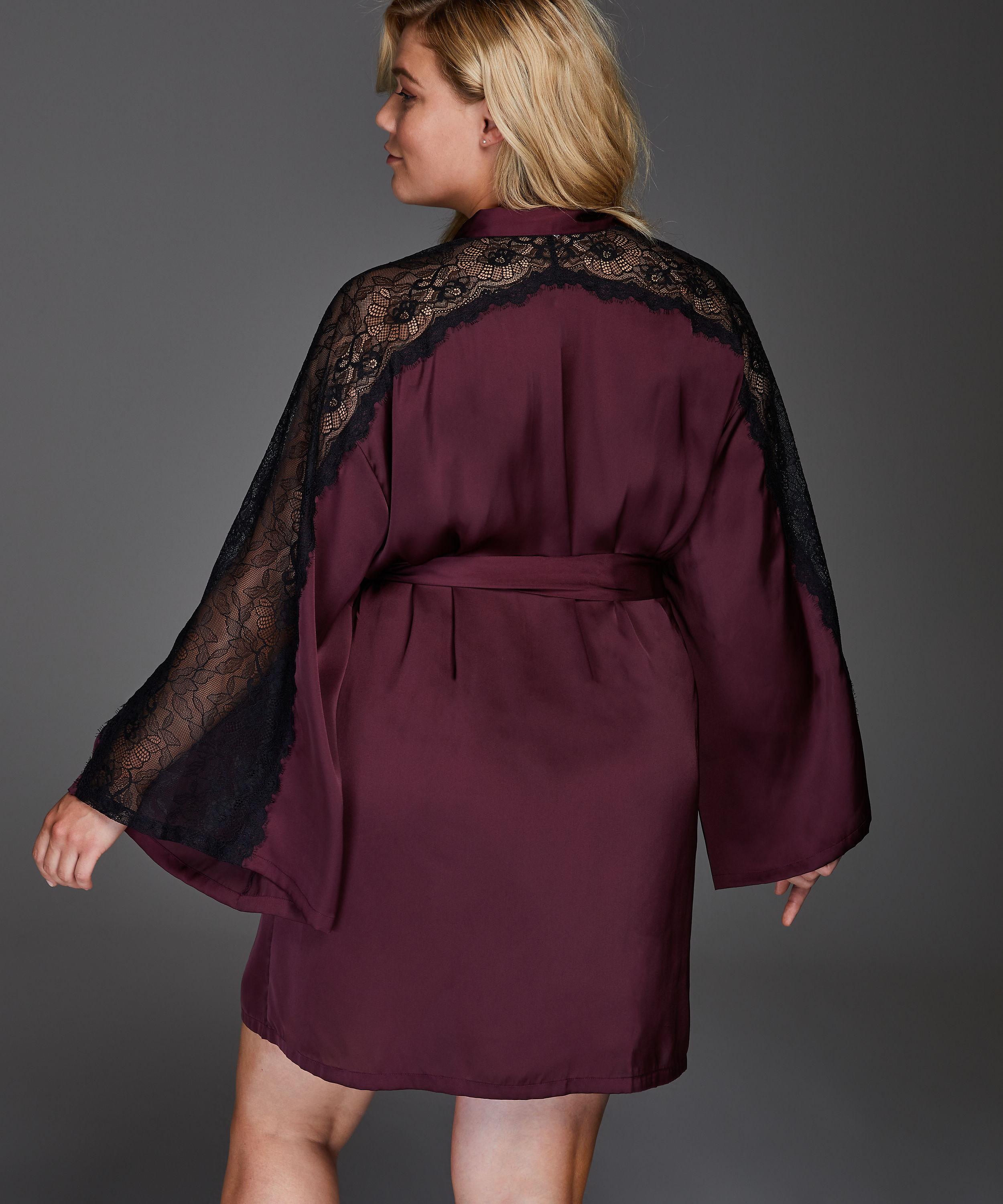 Kimono Satin Nadia, Rood, main