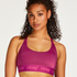 HKMX sport bh The Crop Logo Level 1, Roze