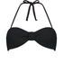 Bandeau bikinitop Crinkle, Zwart