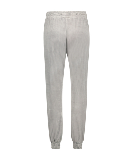 Joggingbroek Velours, Grijs