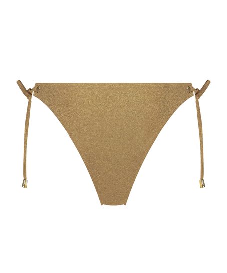 Slip de Bikini Cheeky Tanga Goldie Shimmer, Jaune