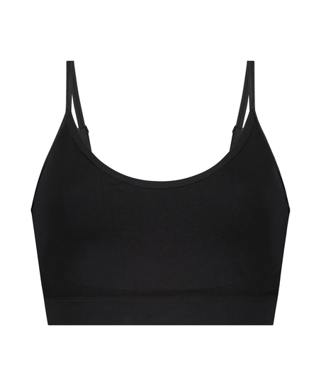 Strappy bralette, Zwart