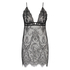 Slip dress All over lace, Zwart