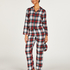 Pyjama set check Twill, Wit