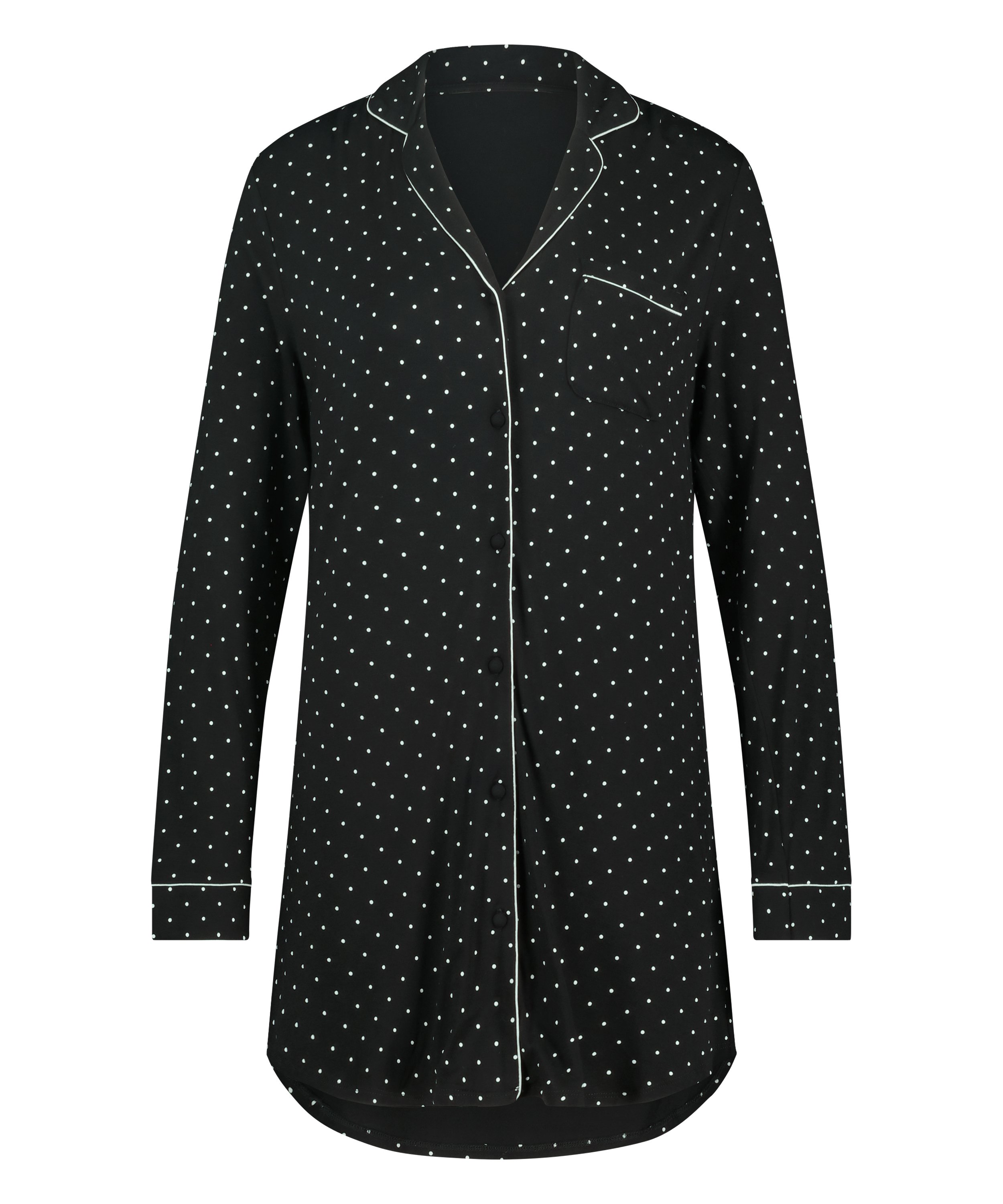 Nachthemd Jersey Essential, Zwart, main