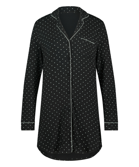 Nachthemd Jersey Essential, Zwart