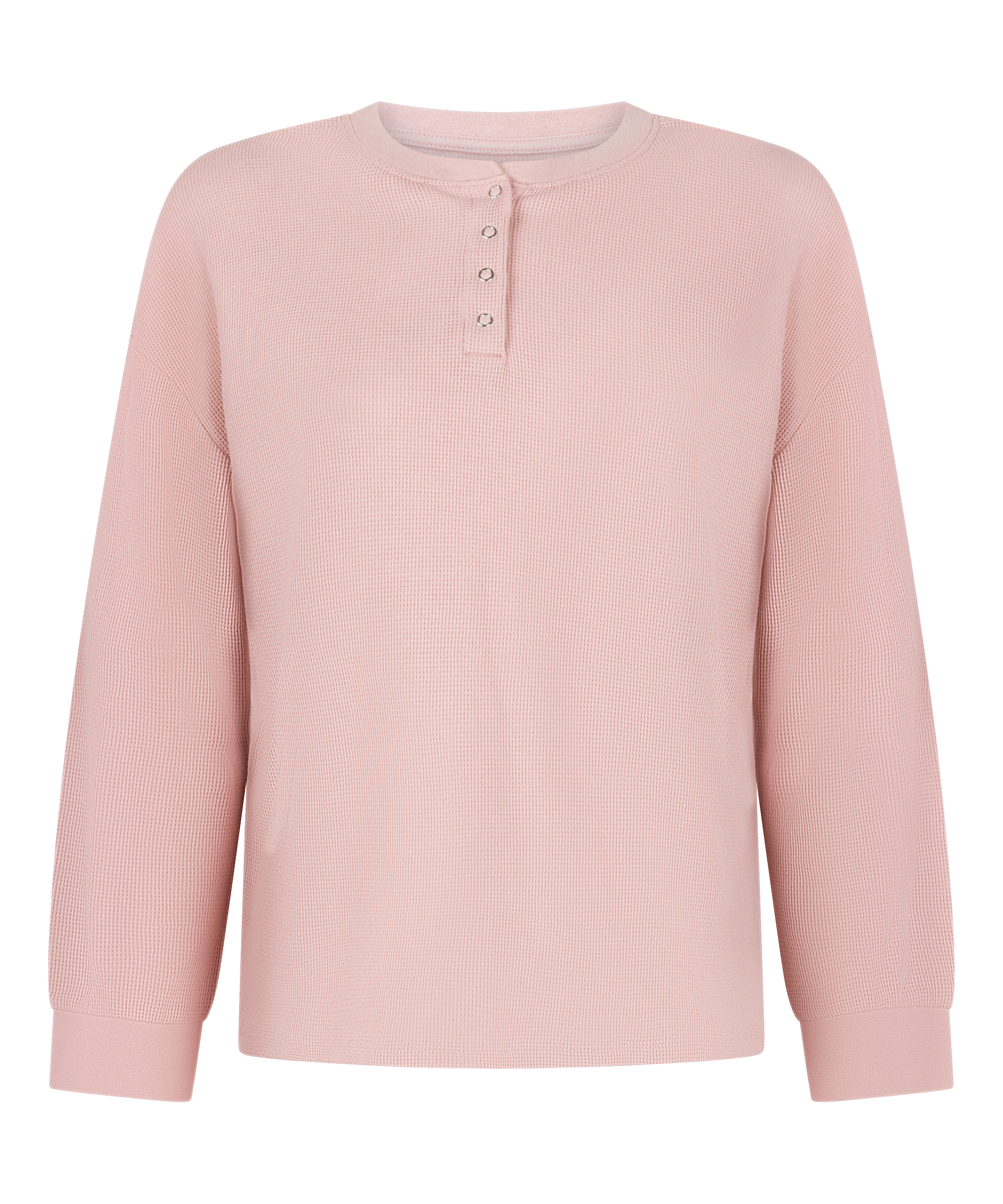 Haut gaufre Henley, Rose, main