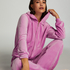 Hoodie jas Velours, Roze