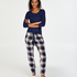 Pyjamabroek Check, Blauw