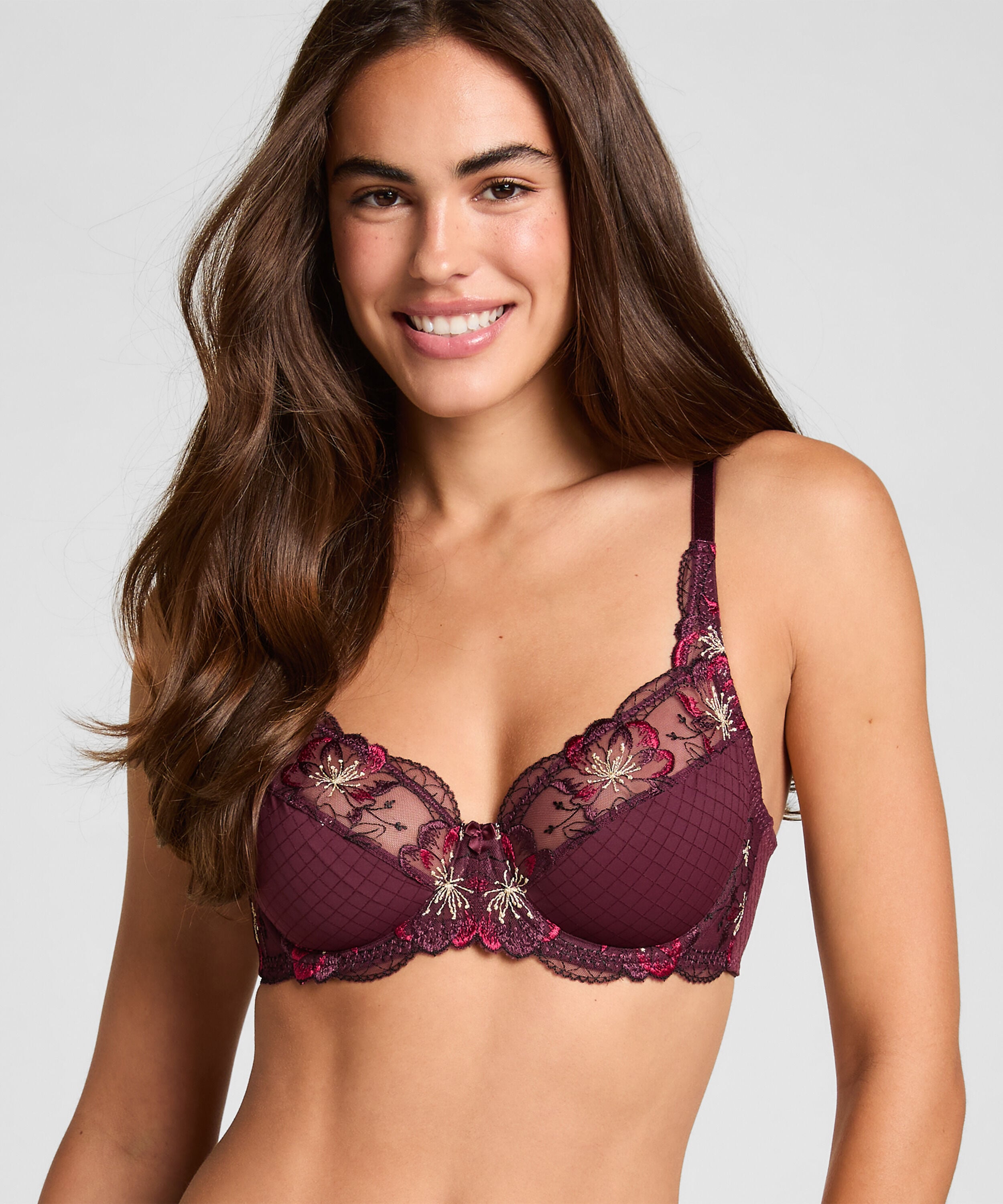 Soutien-gorge à armatures non rembourré Helena, Pourpre