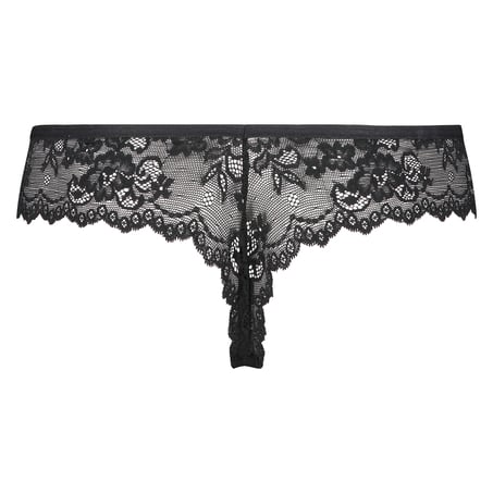 String Invisible Lace back, Noir