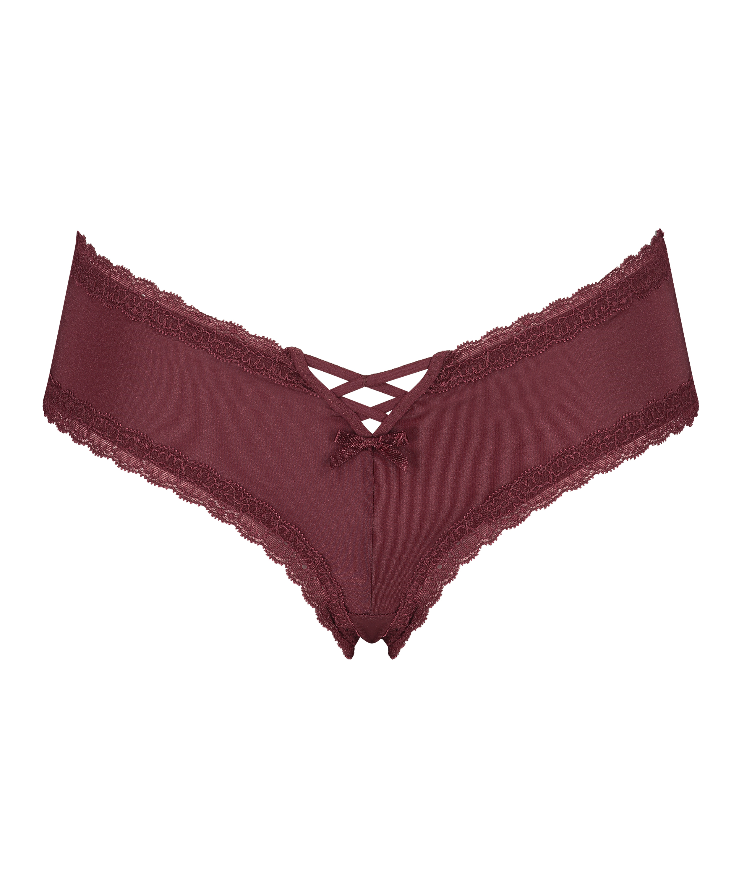 Slip brésilien en forme de V Vixen, Rouge, main