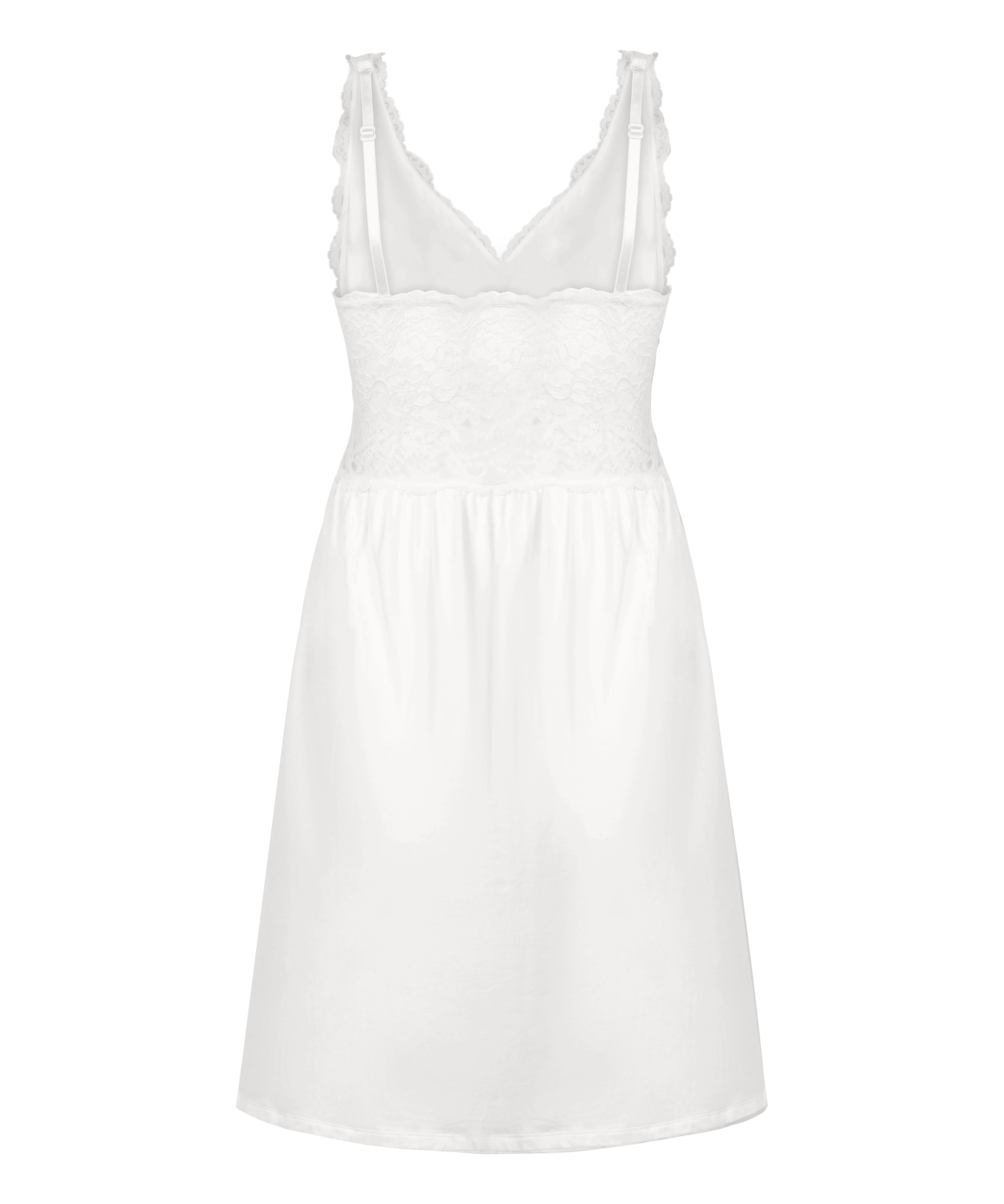 Slipdress Nora Lace, Wit, main