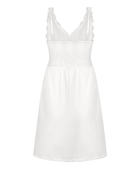 Slipdress Nora Lace, Wit