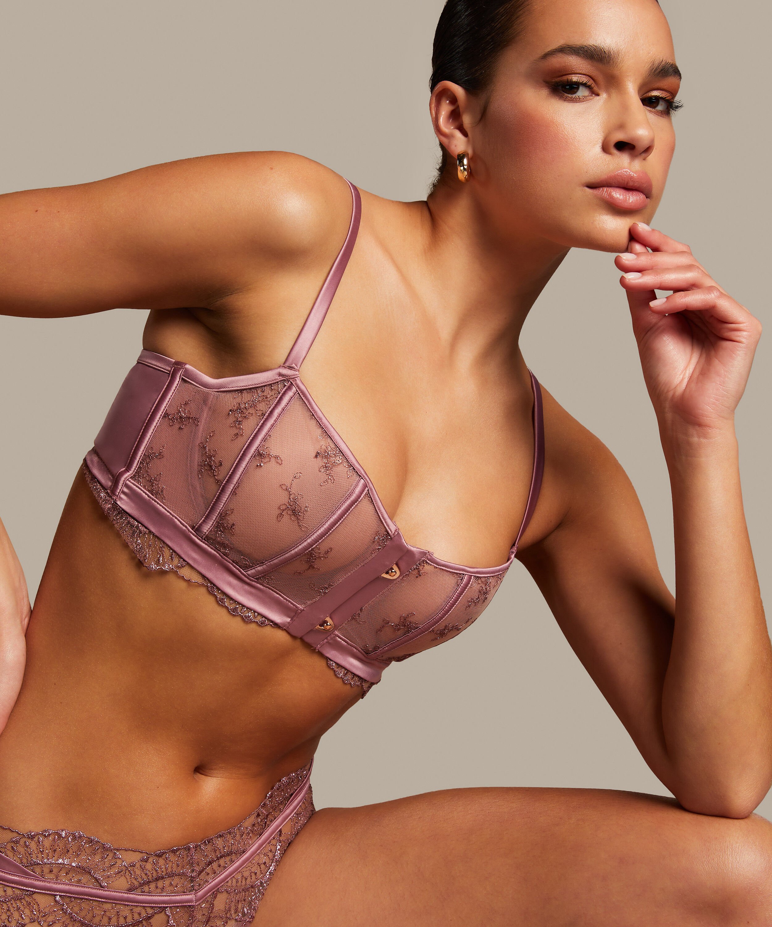 Niet-voorgevormde beugel bh Christine, Roze