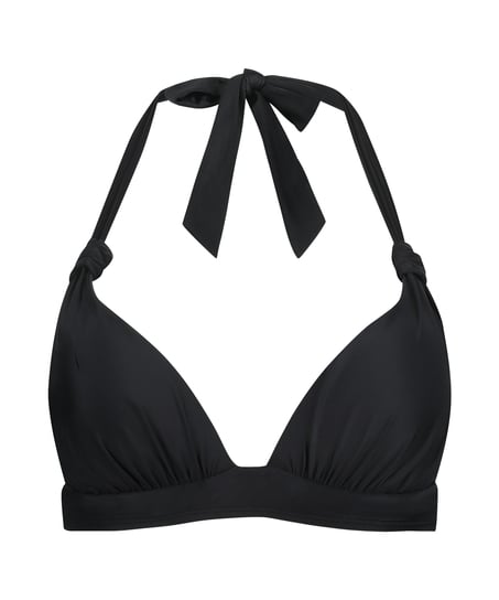 Triangel bikinitop Luxe, Zwart