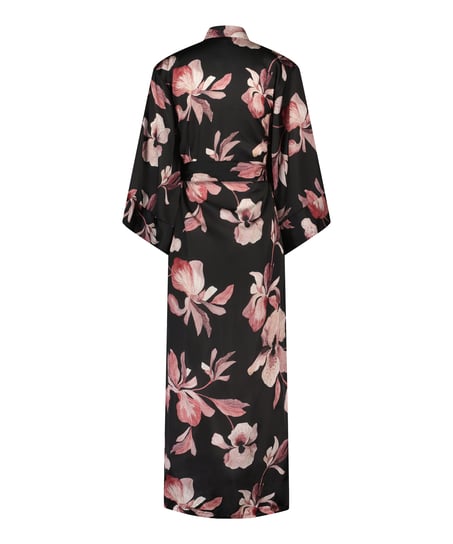 Kimono Satin Bloom, Noir