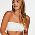 Naadloze bandeau top, Wit