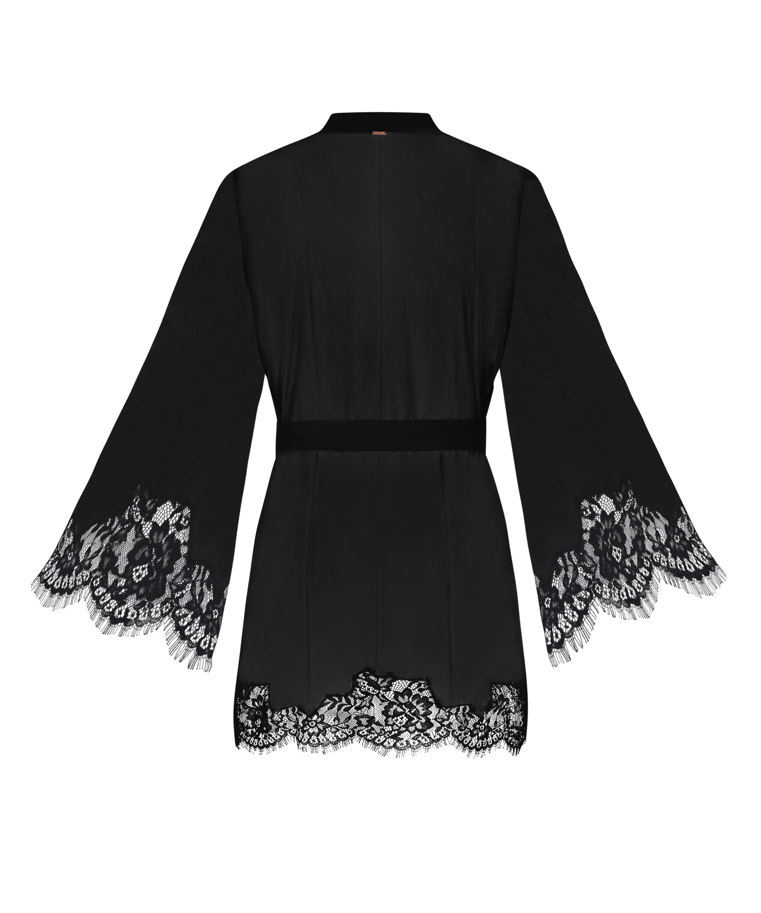 Kimono Satin, Zwart, main