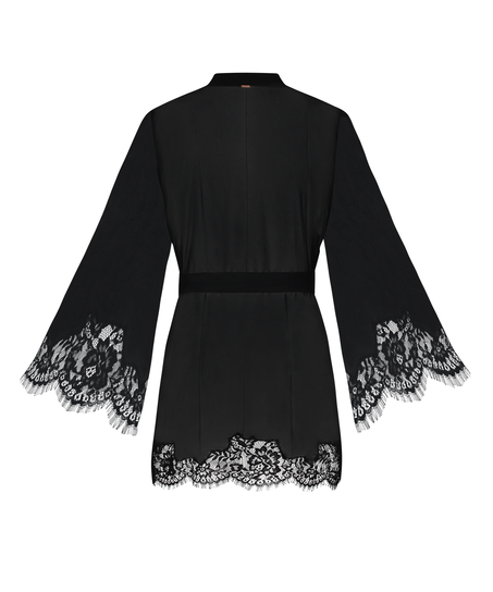 Kimono Satin, Zwart
