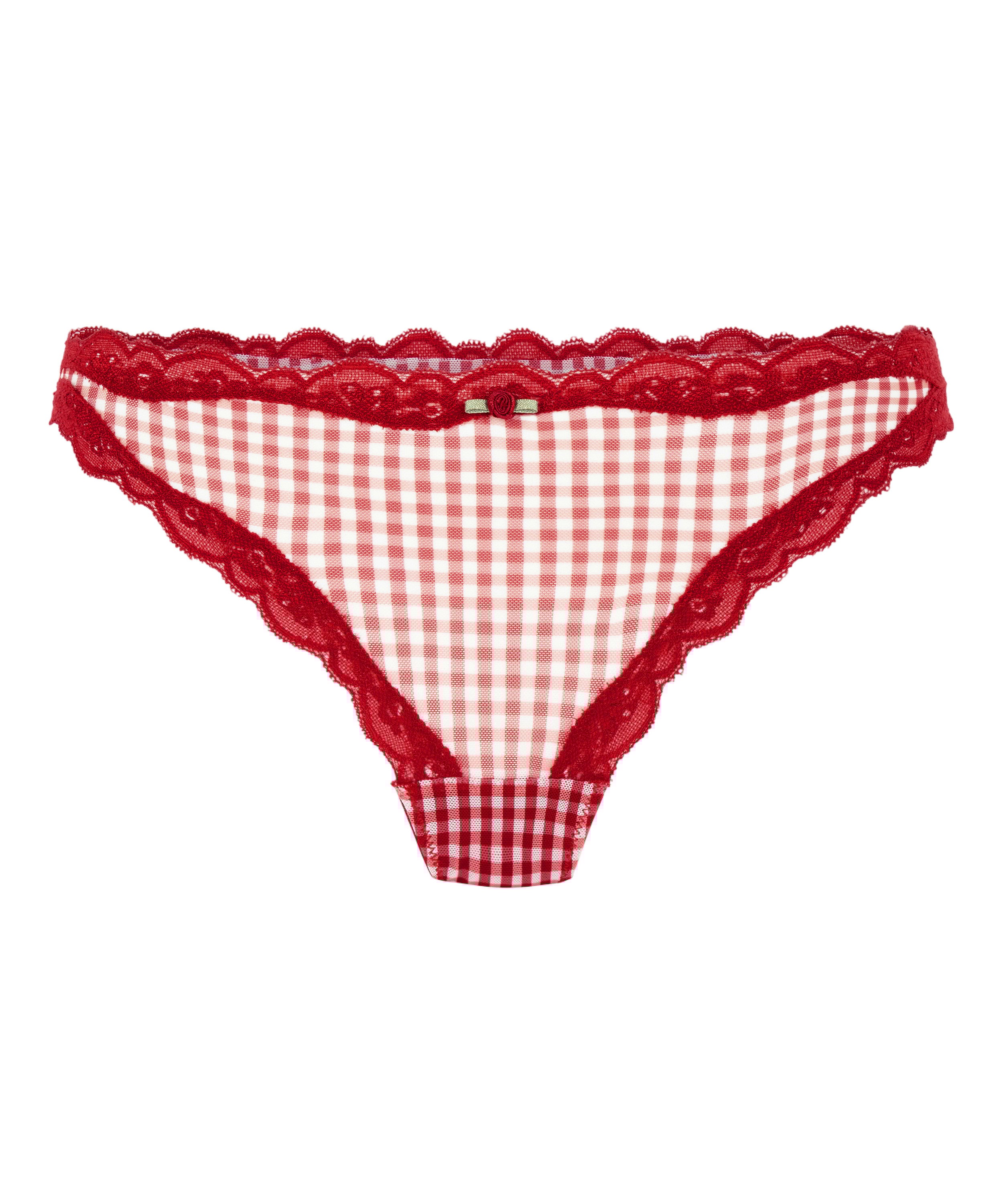 Hoog uitgesneden string Liz, Rood, main