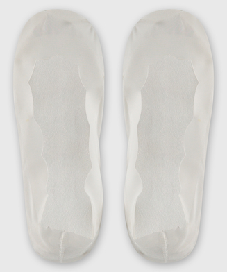 2 paires de chaussettes invisibles Scallop, Blanc