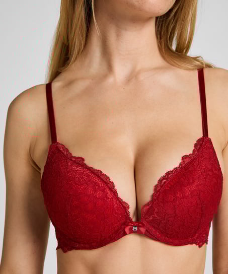 Soutien-gorge à armatures préformé push-up Marine, Rouge