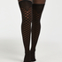 Bas autofixants Fishnet Duckie, Noir