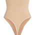 Naadloze corrigerend string met hoge taille, Beige
