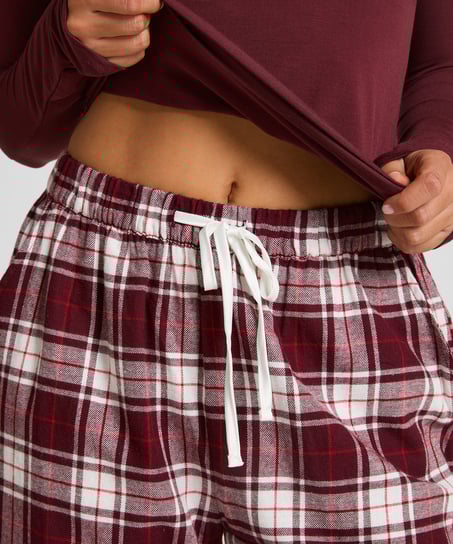 Petite pyjamabroek Flanel, Paars