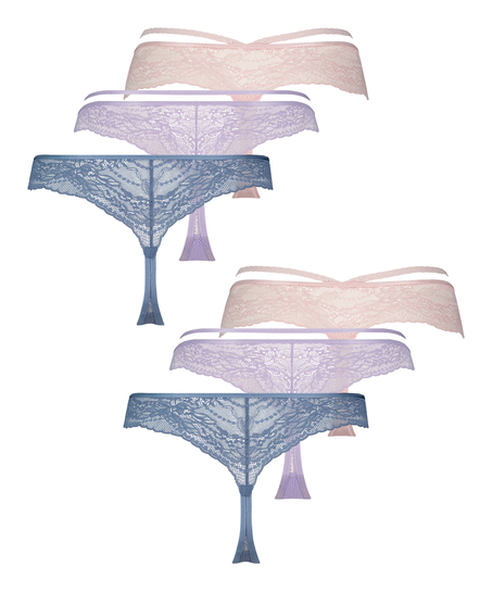 6-pack brazilians, Blauw