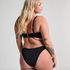 Bas de bikini &agrave; jambe haute en n&eacute;opr&egrave;ne, Noir