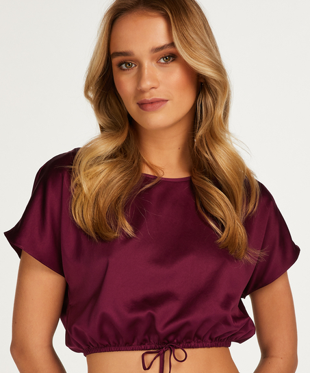 Crop top Satin, Paars